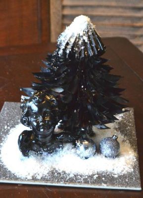 Bucher schneiden Buch falten Weihnachtsbaum