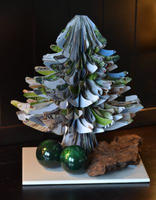 Bucher schneiden Buch falten Weihnachtsbaum