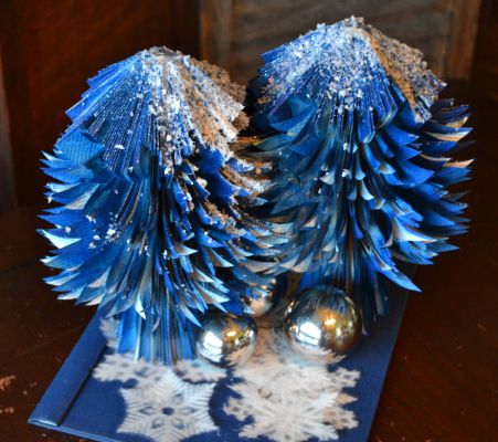 Bucher schneiden Buch falten Weihnachtsbaum
