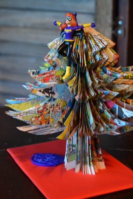 Bucher schneiden Buch falten Weihnachtsbaum
