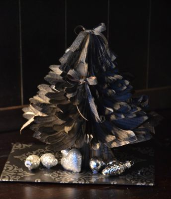 Bucher schneiden Buch falten Weihnachtsbaum