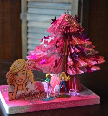 Bucher schneiden Buch falten Weihnachtsbaum