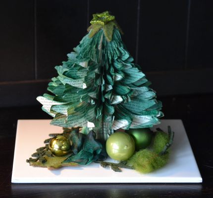 Bucher schneiden Buch falten Weihnachtsbaum