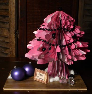 Bucher schneiden Buch falten Weihnachtsbaum