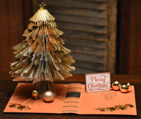Bucher schneiden Buch falten Weihnachtsbaum